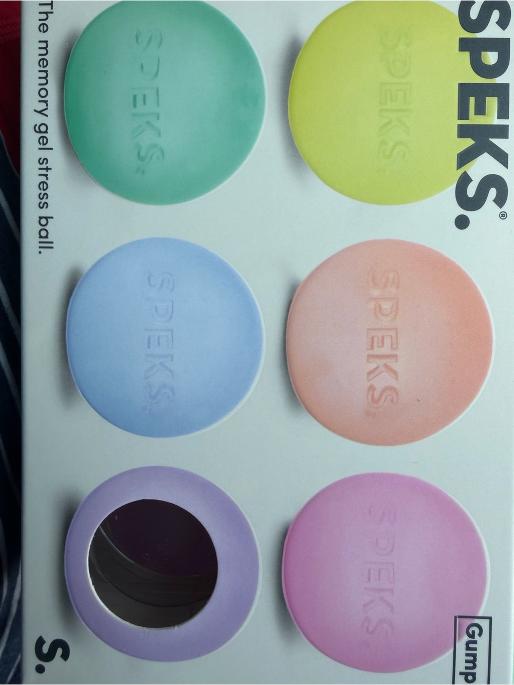 SPEKS Memory Gel Stress Balls - Pastel Assorted Set 6 pack small mini balls